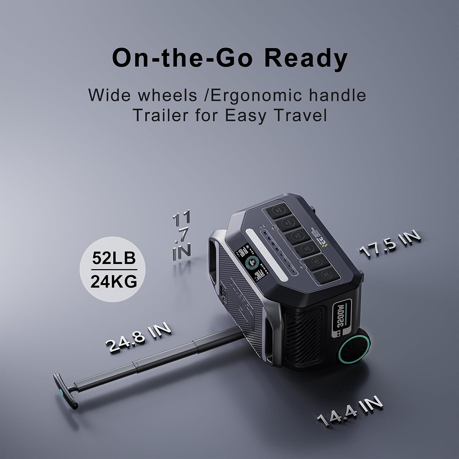 IEE 3200W/2048Wh Solar power station With 200W Solar Panel,P3200 Solar Generator(6400W Peak),1800W Super Fast Charging,APP Control Emergency Power Station for Home, Camping, Power Outages