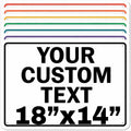 Custom Aluminum Signs – Personalized Weatherproof Metal Signs for Indoor & Outdoor Use – Multiple Sizes – Add Text/Logo – Optional Reflective & Double-Sided Printing – for Home, Business, Hazard, Garden, Door & Commercial Use (Rectangle 2, 18x14inch)