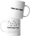 Personalized Debugging Definition Mug Customized Funny IT Programmer Programming Coding Code Coffee Mug 11oz Computer Teacher Student Present 11oz