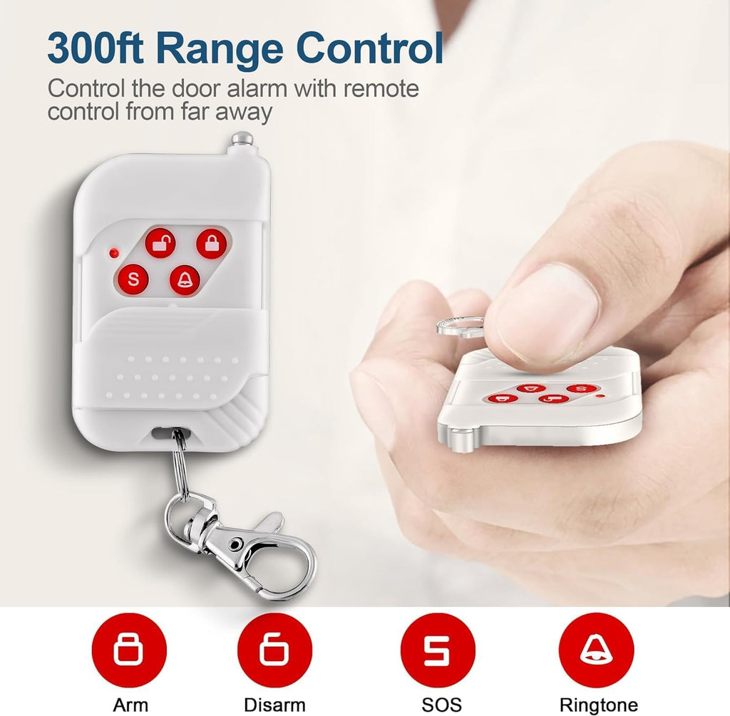 WiFi Alarm Home Security System, 120dB Alarm System with Motion Sensor and Remote Control, WiFi Siren for Shed Garage Alarm
