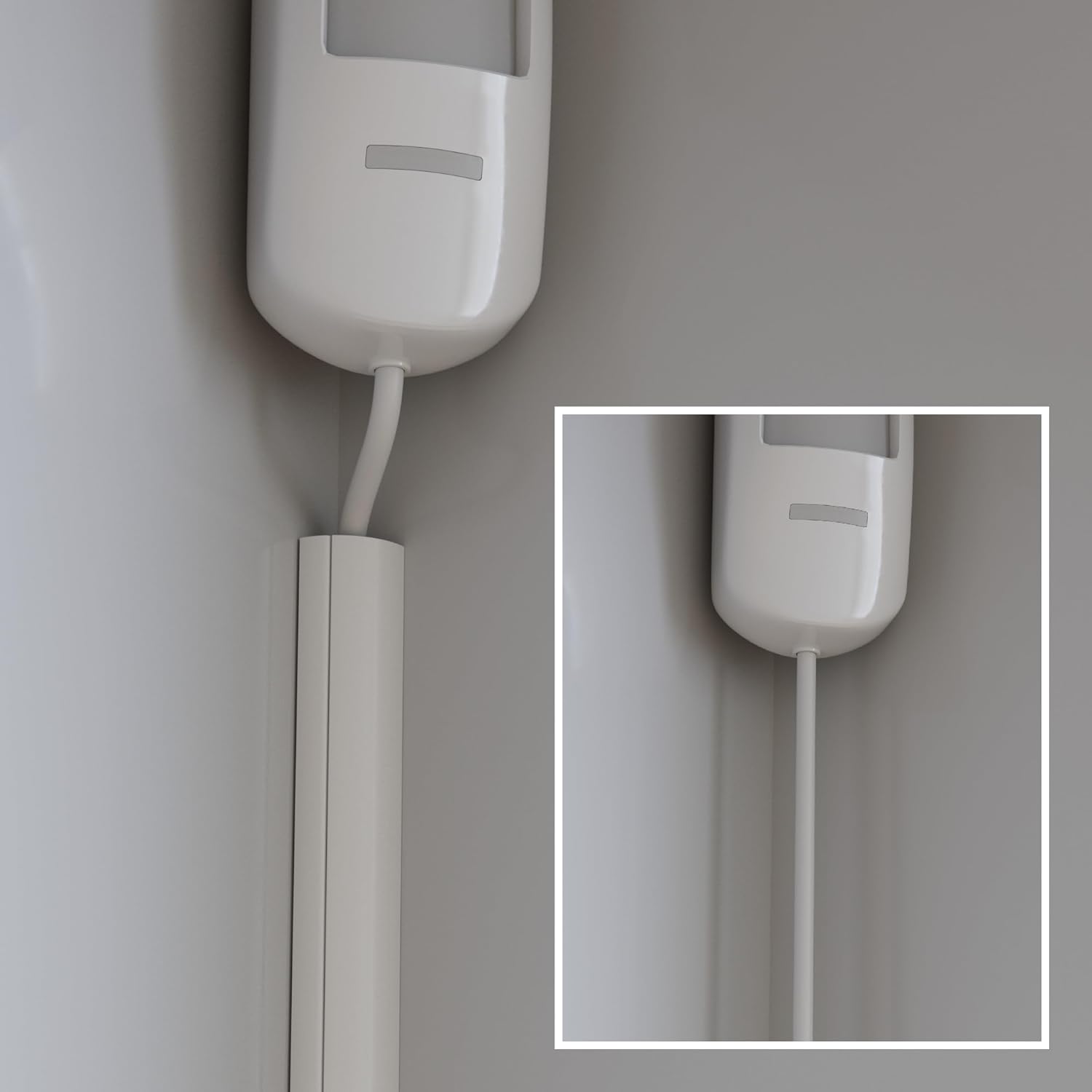 D-Line 30ft White Corner Cable Concealer Multipack, Floor Wire Hider, Quarter Round Cord Cover, Organize Cords in Corners, Floor Molding - 6X 5ft Lengths & Accessories
