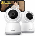 ieGeek 2K Indoor Security Camera, 5G/2.4G WiFi Pet Cameras for Home Security, 360° Dog Cam w/Auto Tracking, Smart Motion Detection, Phone App, Baby Monitor, 3MP Night Vision, Works with Alexa(2 Pack)