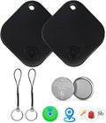 Air Tags-2 Pack Tracker Tag, Work with Apple Find My (iOS Only, Not for Android), Item Finder for Keys, Backpack, Suitcase, Wallet, Luggage, Black