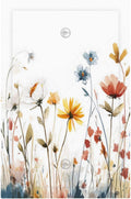 Watercolor Wildflower Colorful Floral Plant Light Switch Cover Plate 1 Gang No Device Blank Electrical Wall Plates Faceplate Decorative Switch Plate for Bed Room Living Room Decor