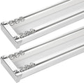 ZSHINE Heavy-Duty Curtain Conjoined Double Track rails Ceiling Mounting for Living Room Bedroom Room Divider (White 9.5ft 2sets)