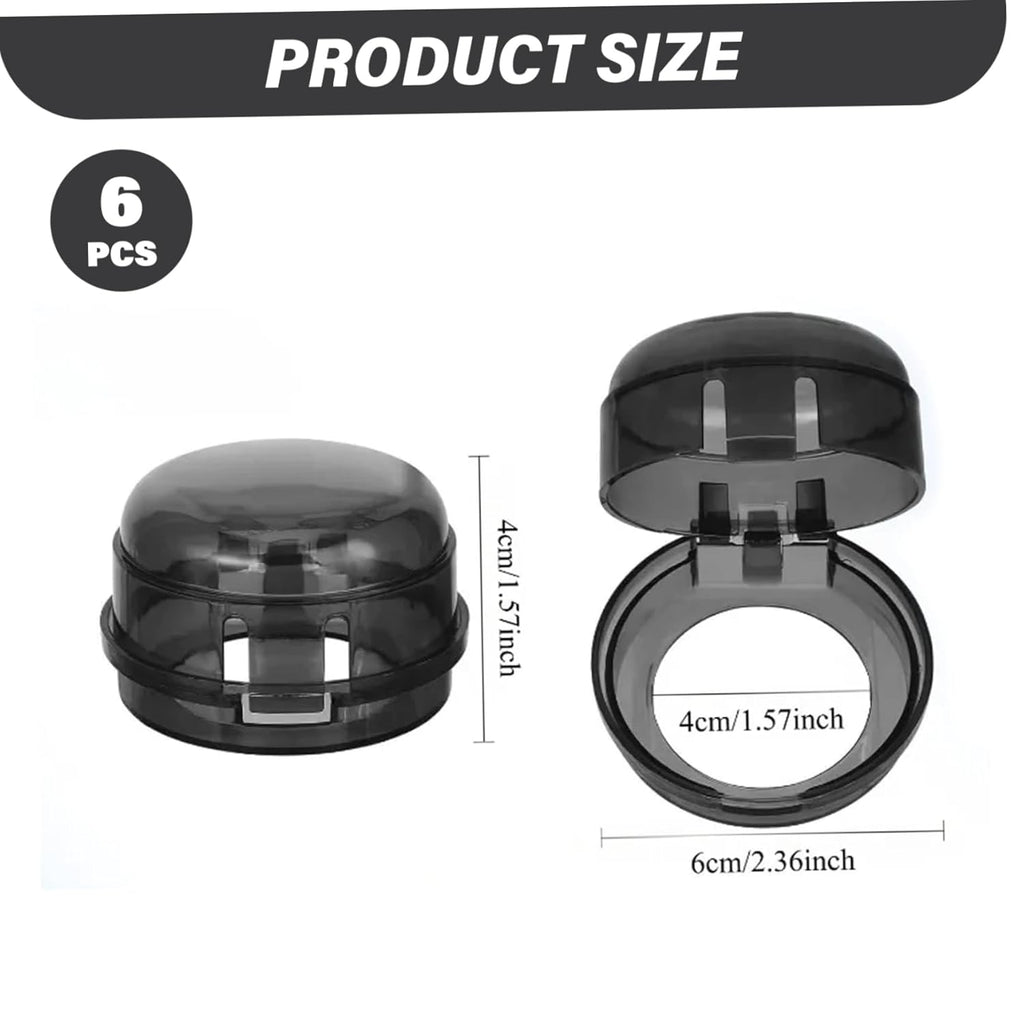 Stove Knob Safety Covers, 6PCS Gas Stove Knob Locks, Heat-Resistant Covers, Easy to Install Oven for Child Safety