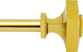 Deco Window Adjustable Golden Curtain Rod for Windows 44 to 120 Inch (Pack of 1) Extendable Heavy Duty 3/4 Inch Iron Drapery Pole with Stacked Square Finials (Gold)