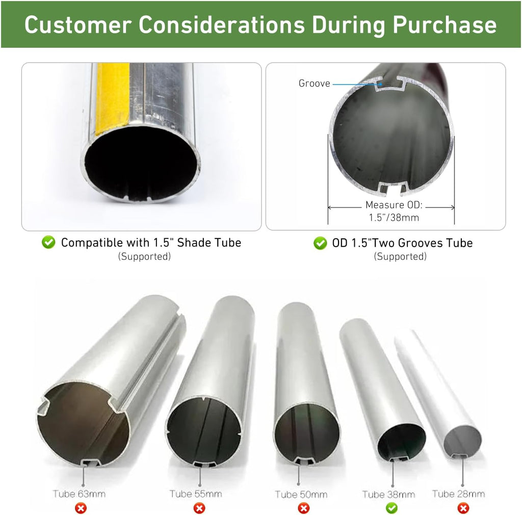 DM25LEU/S -1.1/28 Bi-Directional Battery Motor for Roller Shades - Quiet, Wireless, and Easy to Install