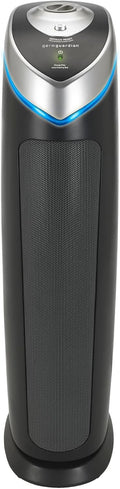 GermGuardian 3-In-1 HEPA Air Purifier for Home, Large Rooms Up To 915 Sq. Ft. with HEPA Air Filter, UV-C Light & Odor Reduction, AC5000E, 28" Tower, Gray