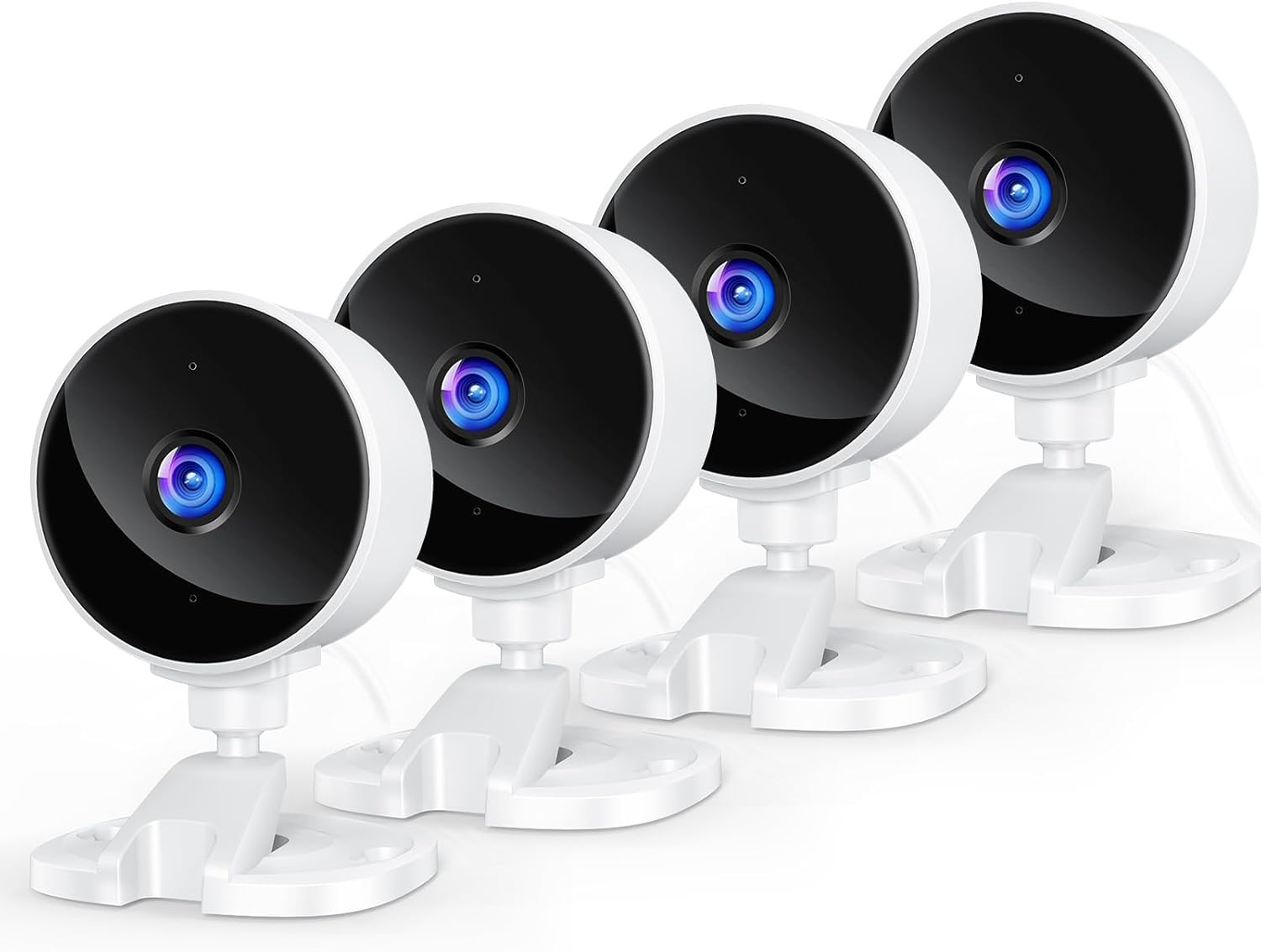 YOTON 1080P Indoor Security Camera for Baby Monitor, Pet Camera with Night Vision, 2-Way Audio, Motion Detection, Cloud & SD Card Storage, Easy Setup, Works with Alexa & Google Assistant (4 Pack)