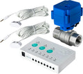 iSpring LS43 Water Leak Detector Alarm System, Automatic Shut-Off Valve and 2 Detection Sensors, Connects Up to 8 Sensor to Prevent Flooding, 3/4" NPT