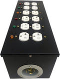 JUNMAN 6 Channel L14-30 to 12 Edison Power Distro Distributor Box for Stage DJ Lighting Party Event Show
