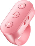 Scrolling Ring Remote for TikTok YouTube IG Shorts Video Landscape Portrait, Fingertip Wireless Scroller Page Turner Clicker for Kindle APP Compatible with iPhone iPad Android Phone Tablet