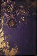Decorative Light Switch Cover Plate Vintage Purple Peony Gold Leaf Flowers Floral 1 Gang No Device Single Blank Outlet Covers Wall Plate Switchplate Electrical Face Plate for Bedroom Decor