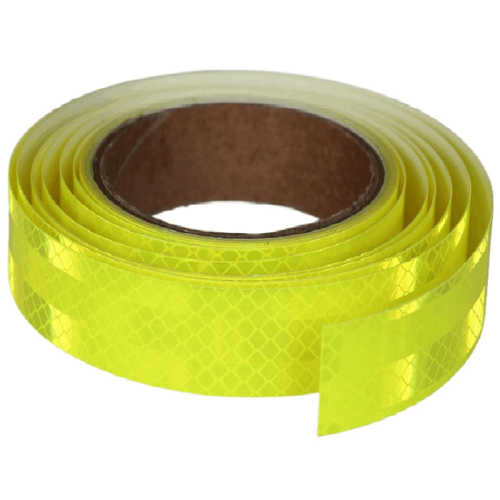 Non Fading Fluorescent Yellow Reflective Tape Outdoor Waterproof 1 inch, High Visibility Warning Safety Industrial Marking Tape (15 feet)