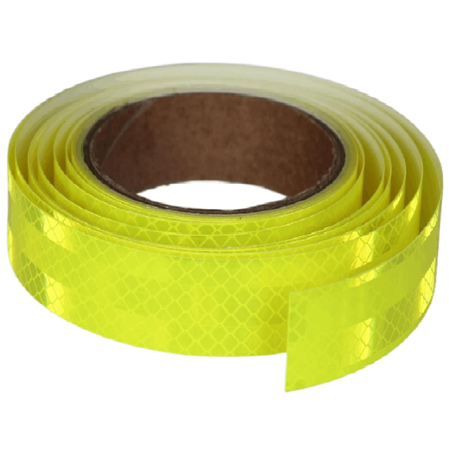Non Fading Fluorescent Yellow Reflective Tape Outdoor Waterproof 1 inch, High Visibility Warning Safety Industrial Marking Tape (15 feet)