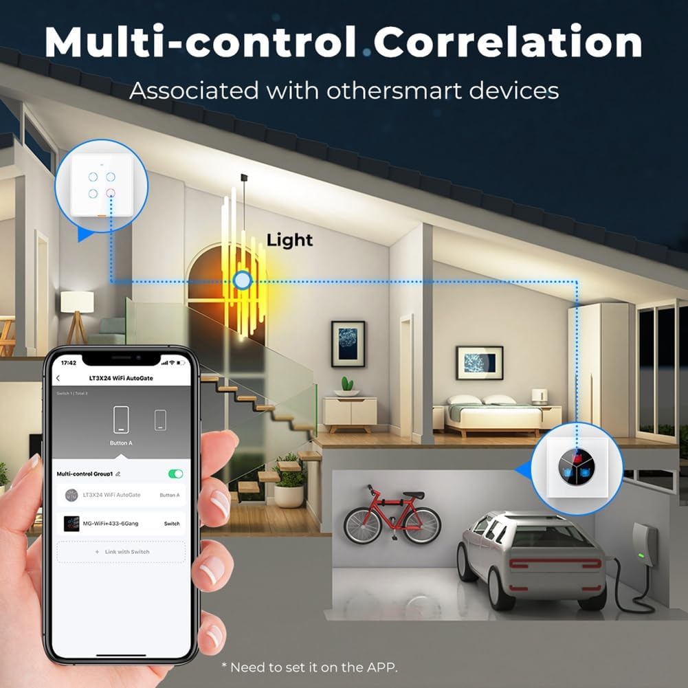 Wireless Garage Door Opener Remote WiFi Switch Universal Controlled by Smartphone Wireless Automatic Garage Door Switch for Automatic Gate Opener