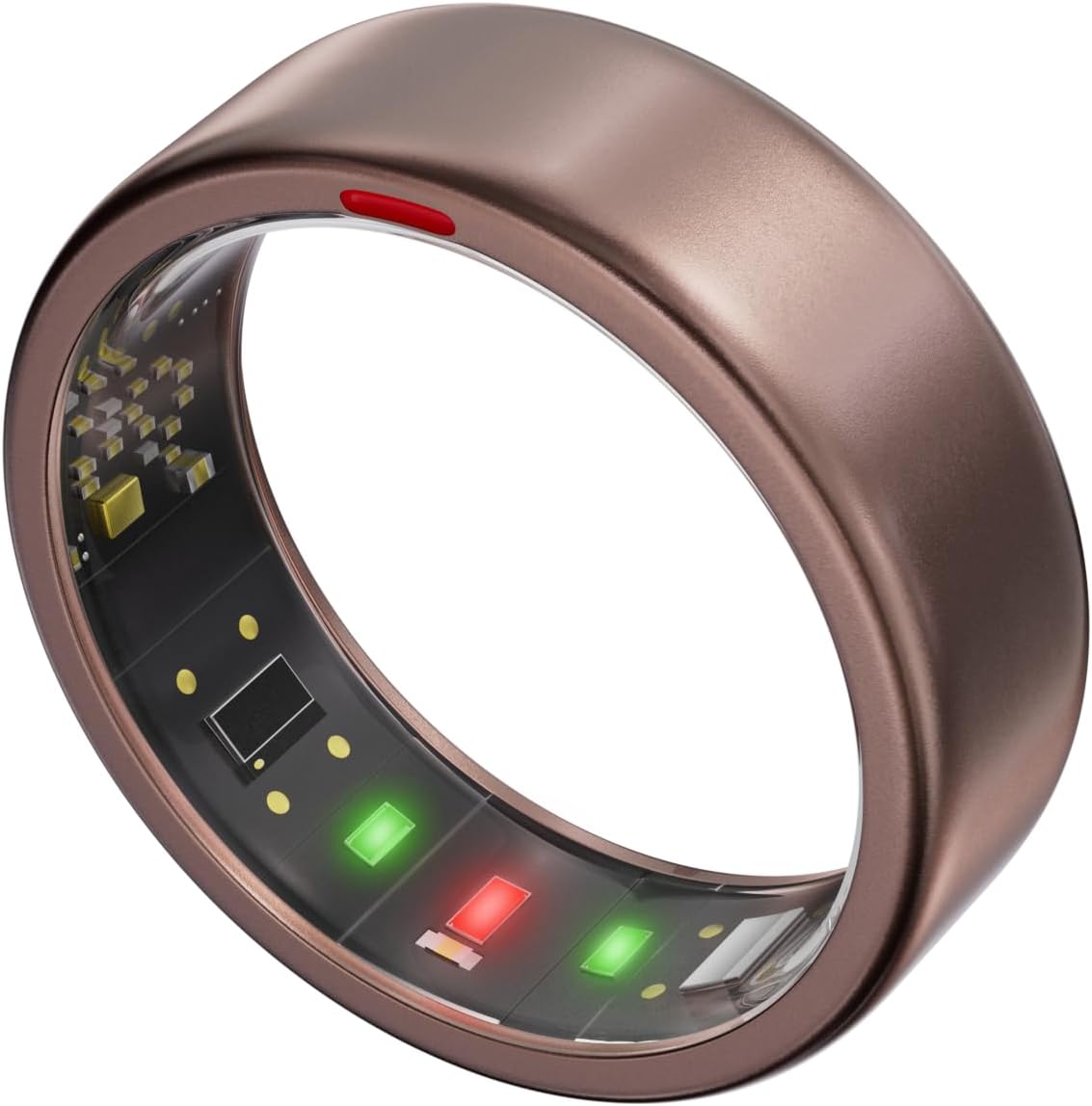 Ring OnePlus - Ultra-Thin Titanium Smart Ring - 7 Days Battery Life - Fitness/SPO₂/Stress/HR/Sleep Skin Temperature Tracker - No App Fee - iOS&Android Compatible (Rosegold, 10)