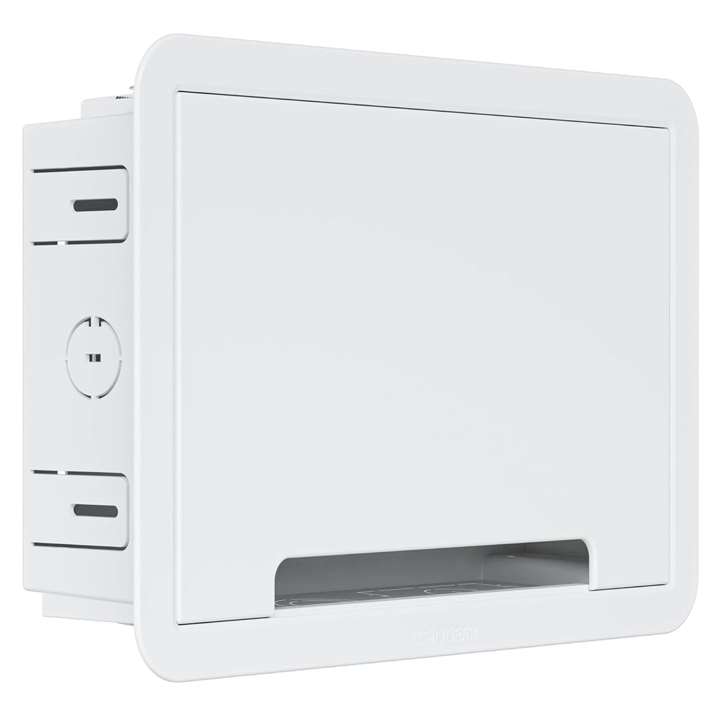ECHOGEAR 9" in-Wall TV Media Box - Recessed TV Outlet & Network Enclosure - Works with Roku, Apple TV, Fire TV Stick, & Samsung One Connect Mini - WiFi Friendly Cable Management Kit