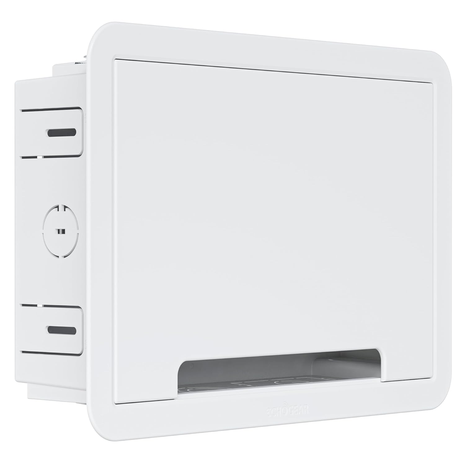 ECHOGEAR 9" in-Wall TV Media Box - Recessed TV Outlet & Network Enclosure - Works with Roku, Apple TV, Fire TV Stick, & Samsung One Connect Mini - WiFi Friendly Cable Management Kit