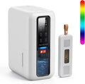Dehumidifier for Home, Dehumidifiers for Bathroom, Bedroom, Living room, Closet with 68 OZ Water Tank, Moisture Absorbers, Auto Shut Off, Auto Humidity Control, 7 Colors LED Light, White