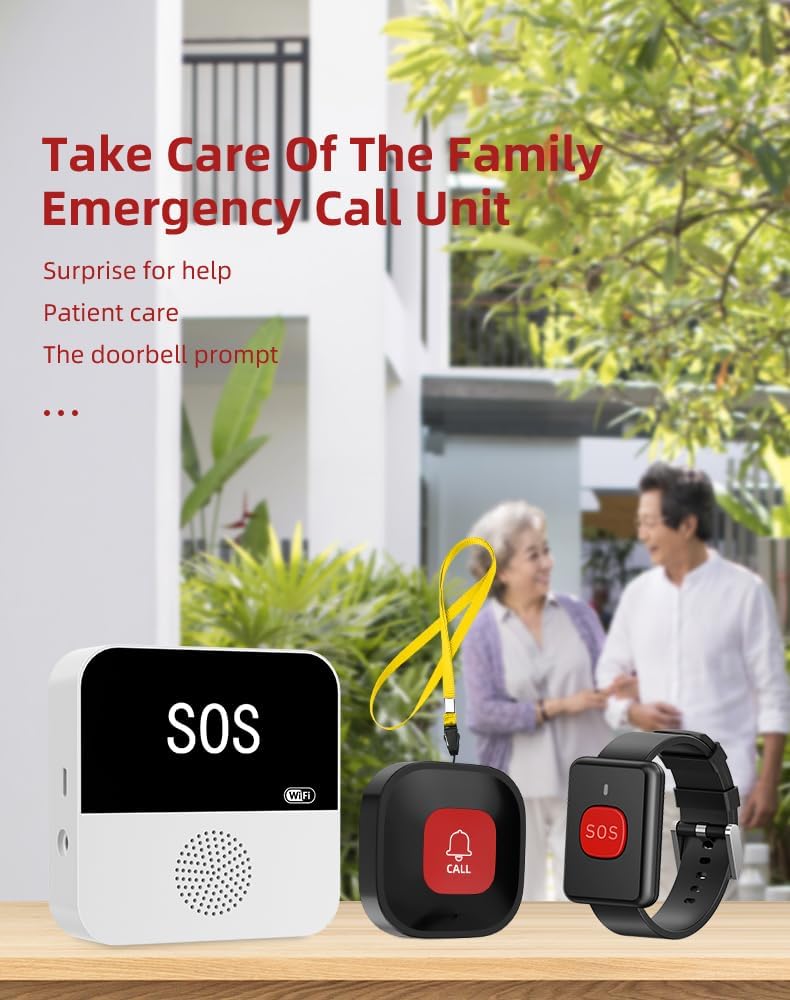 Life Alert-Caregiver Pager, WiFi Pager Life Alert Systems for Seniors no Monthly Fee