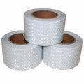 White Reflective Tape Outdoor Waterproof 3 inch Wide, High Visibility Warning Industrial Marking Tape,Safety Stickers (68 feet,3 Rolls)