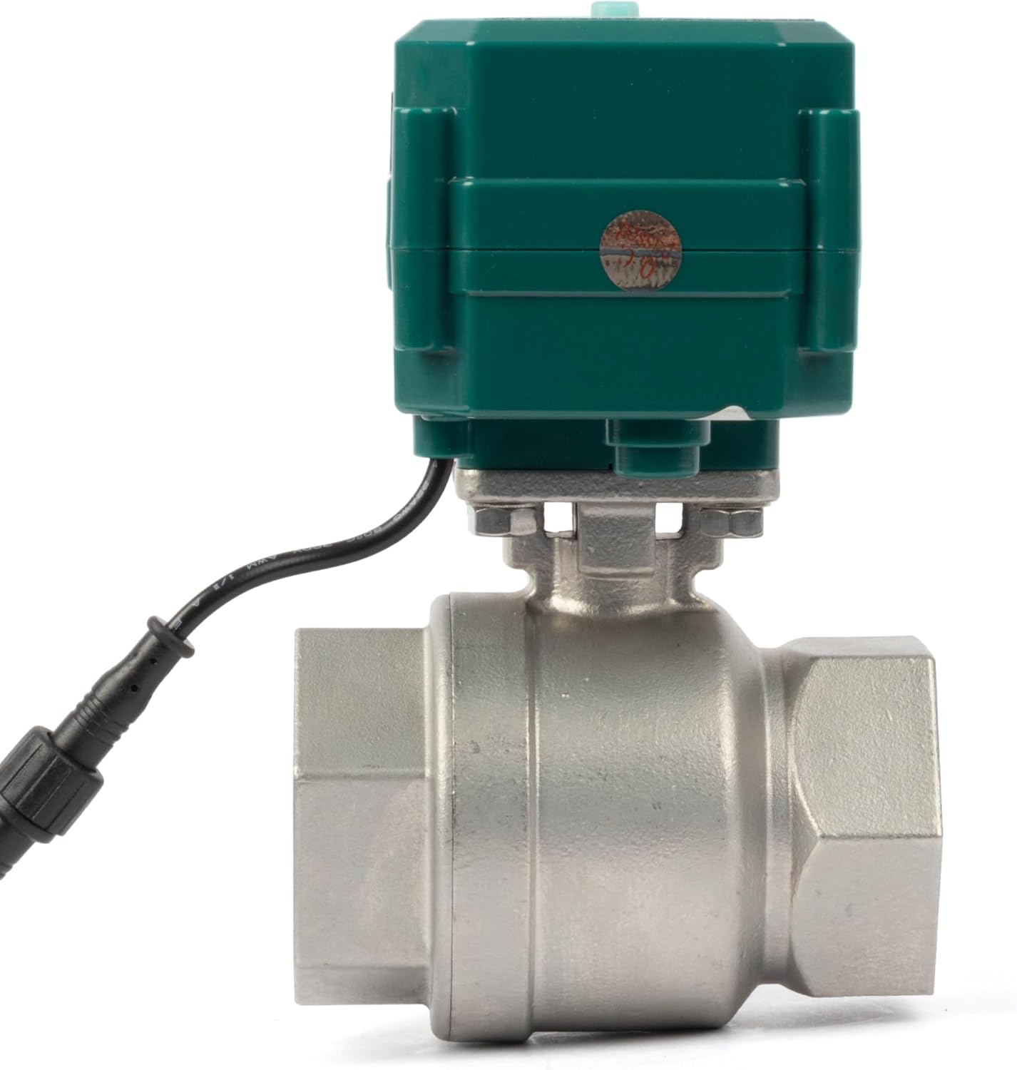 U.S. Solid 1-1/2" Smart Motorized Ball Valve - Remote App Mobile Control Stainless Steel Electrical Ball Valve with Manual Switch, 5V DC USB Connection
