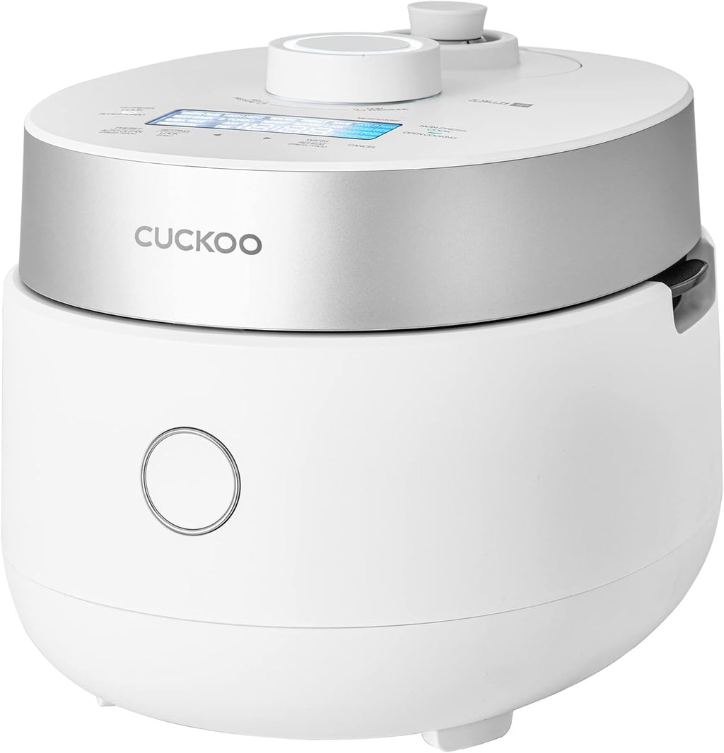 CUCKOO CRP-MHTR0309F | 3-Cup (Uncooked) Twin Pressure Induction Heating Rice Cooker | 11 Menu Options: High/Non-Pressure & More, Made in Korea | White, 3 Cups