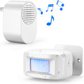 Driveway Alarms Wireless Outside Weatherproof - Motion Sensor Alarms System Motion Detector Plug-in Receiver Loud Chimes Security Alert Monitor System 500FT Long Range Outdoor Detection