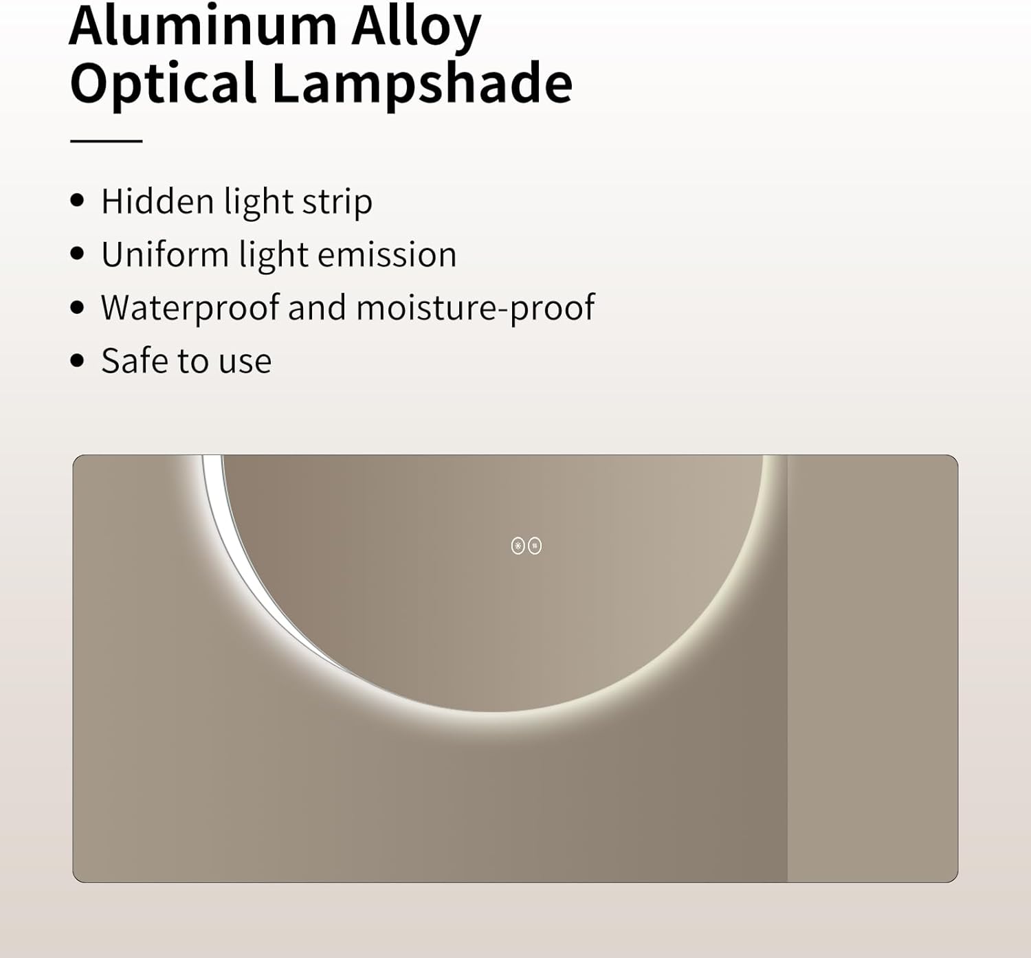 Round LED Bathroom Mirror with Light, Backlit Mirror for Bathroom, Frameless LED Smart Vanity Mirror with 3 Color Lights, Anti-Fog, Smart Touch Button, Shatter-Proof, IP65, 90+ CRI (24" L x 24" W)
