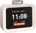 Dekala ChronoSense Alarm Clock for Bedroom Temperature Humidity, 7-Day Programmable 4 Alarms, 100dB Loud Gradual Alarm for Heavy Sleeper, Visual Timer Clock Radio，White Noise Sound Machine