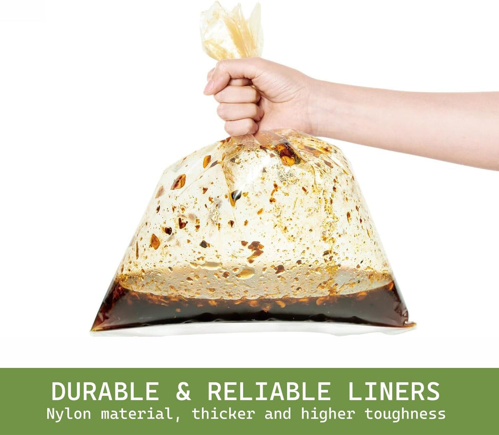Slow Cooker Liners, 60 Cooking Bags, Large Disposable Pot Liner Plastic Bags for 3QT to 8QT Slow Cookers, 13 in. x 21 in.