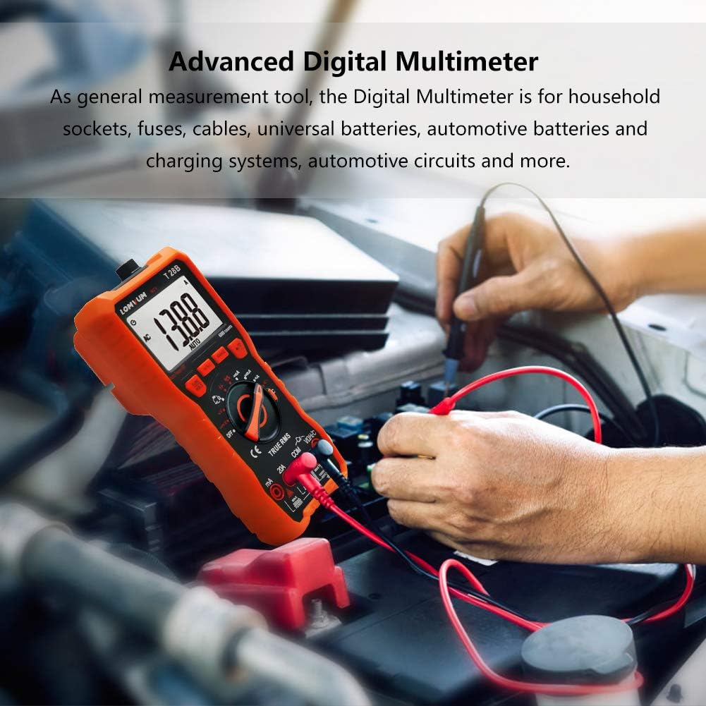 Lomvum Digital Multimeter, 6000 Counts Electrical Tester AC/DC Voltage Current Detector, NCV, Resistance, Capacitance, Diode Electronic, Duty Cycle Tester