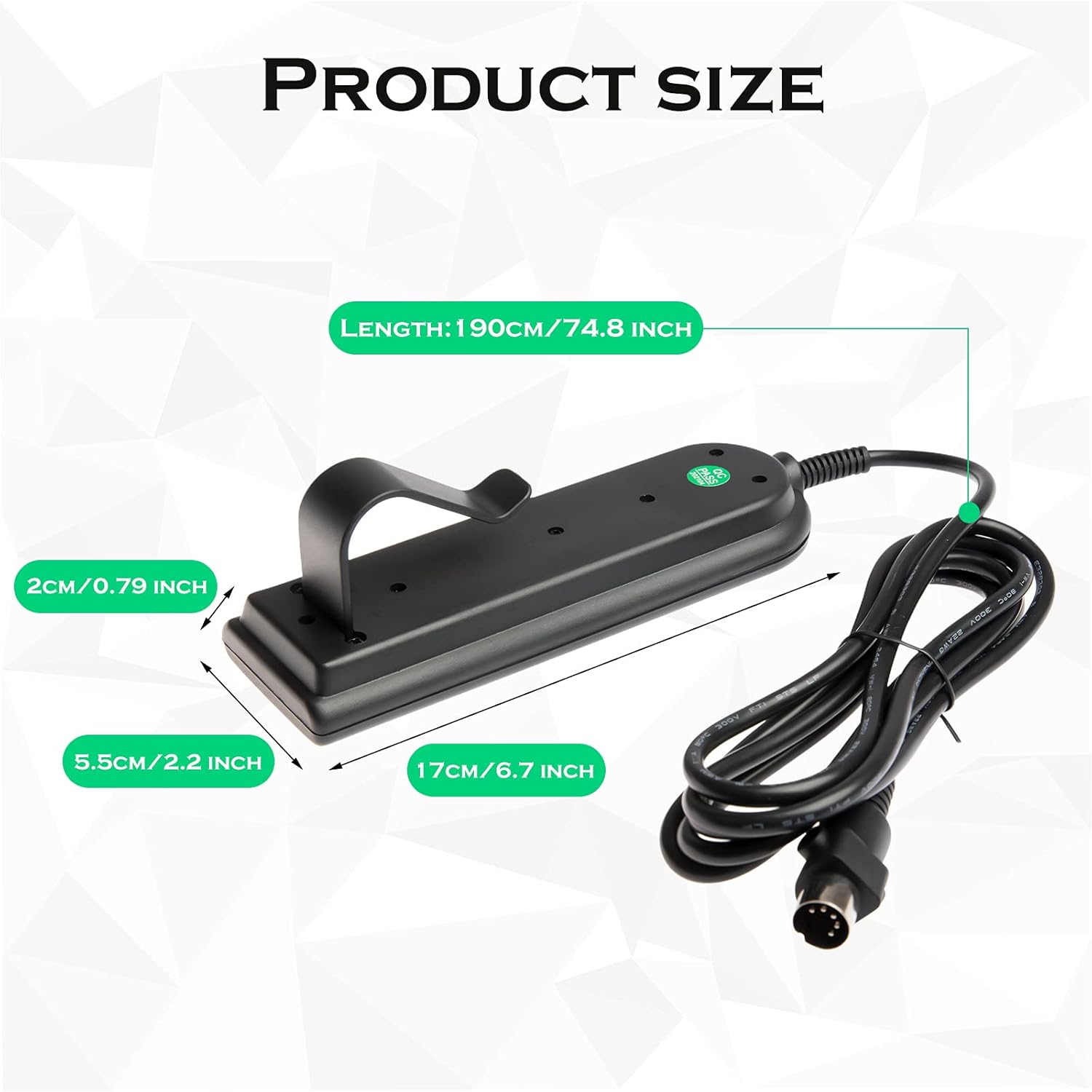 ICYANG Lift Chair Remote Replacement 5 Pin Power Lift Chair Recliner Hand Control, Catnapper Recliner Parts UP/Down 4 Button Roll line 180 Degree Electric Sofa Remote for Okin Power Recliners