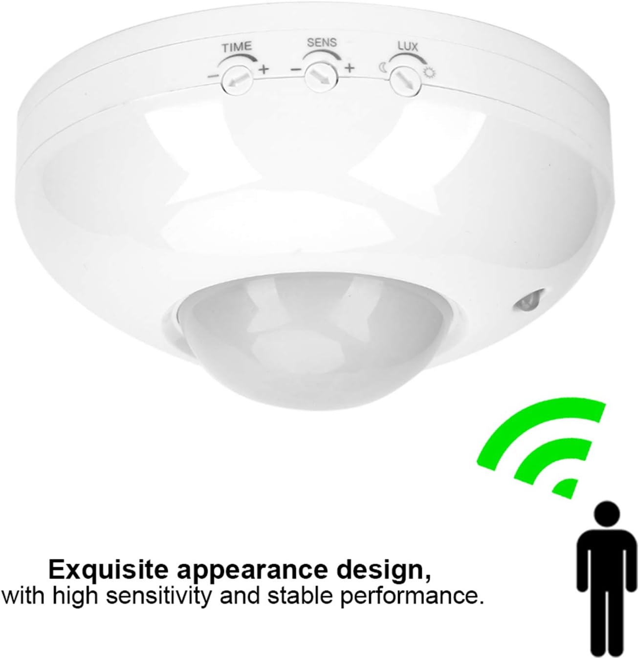 Occupancy Sensor Light Switch, 360 Degree PIR Motion Light Switch 110V‑240V Movement Sensor Light Switch Ceiling Mounted Motion Sensor Detector Switch