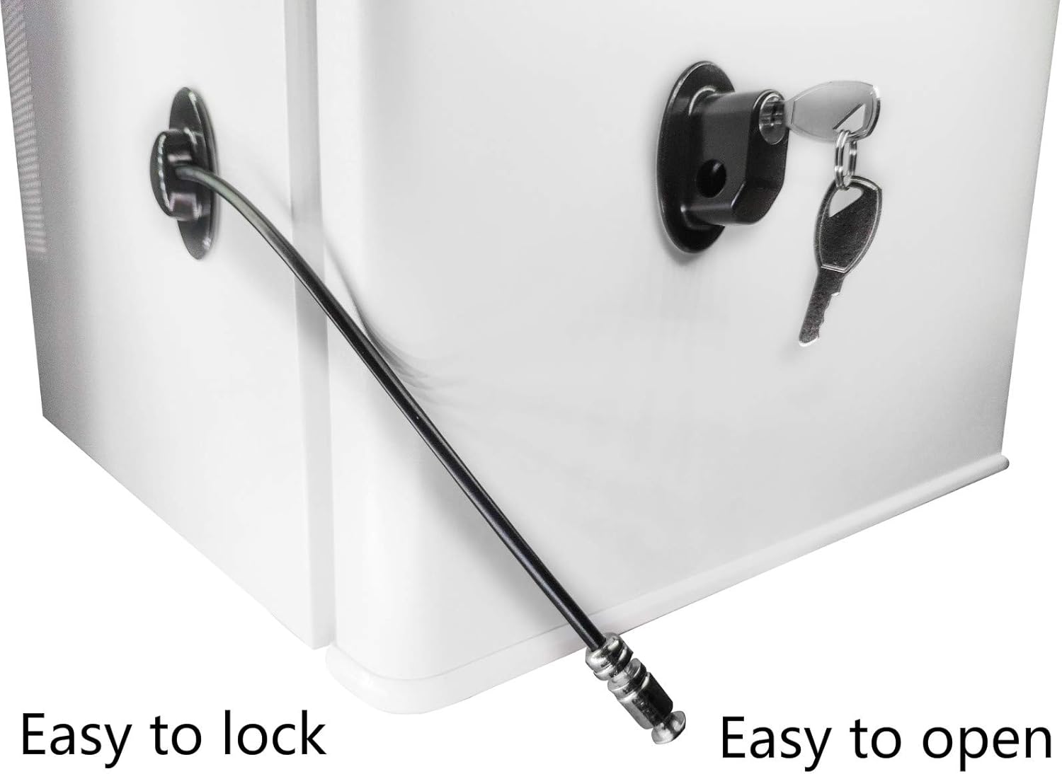 Refrigerator Door Lock, File Drawer Lock, Freezer Door Lock and Child Safety Cabinet Lock by REZIPO Black (5)
