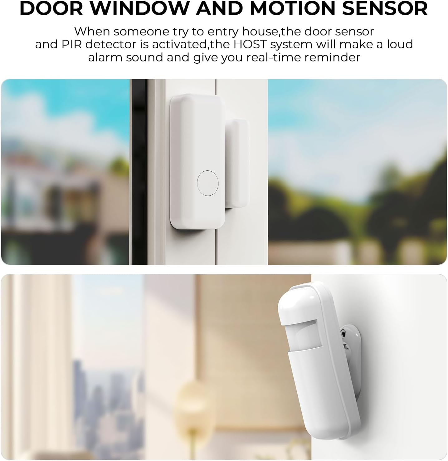 PGST Wireless Home Alarm System,Smart Home Security System,DIY Expandable Door Alarm/Motion Sensors with 4G Call/Phone App Alert,24/7 Professional Monitoring,13 Pieces Alarm Kits For Villa,Kids Safety