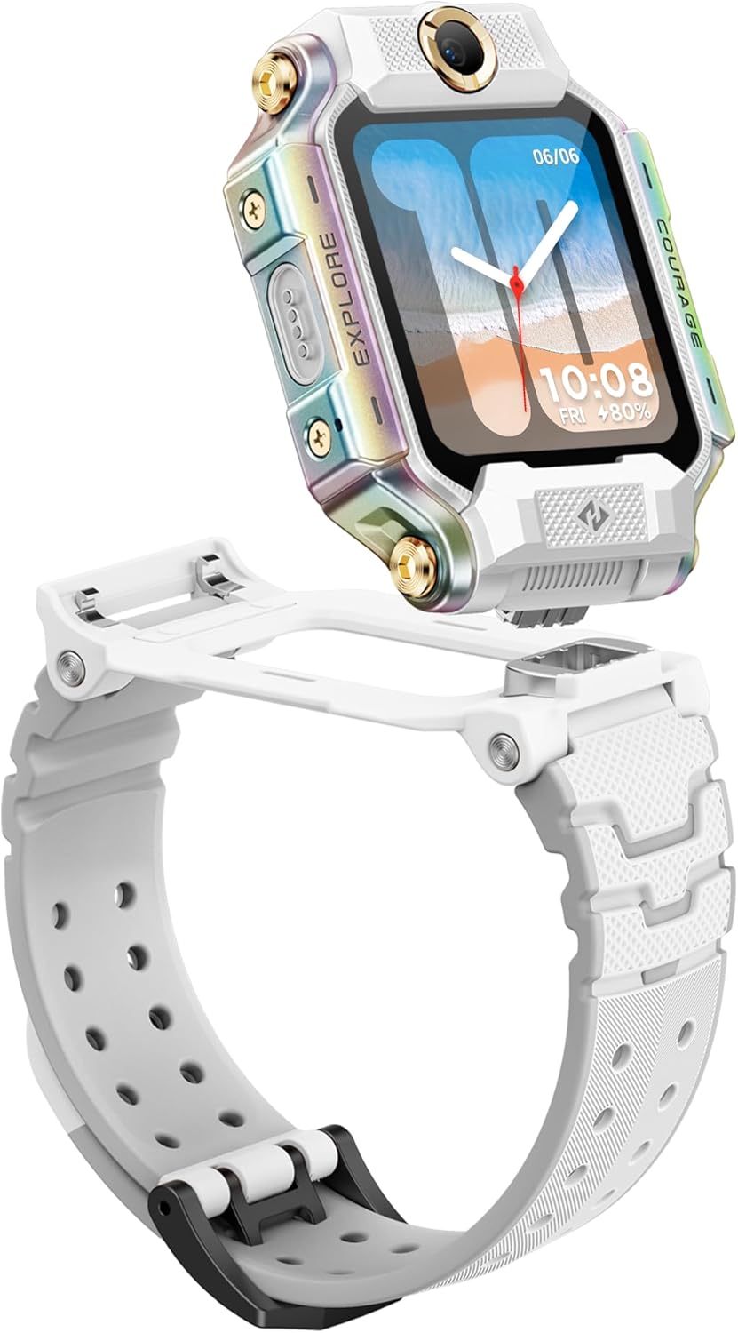 imoo X10 Kids Smartwatch, Smartwatch with Long-Lasting HD Video & Phone Call, Kids GPS Watch with Real-time Locating，14 Days History, Multisport Mode，IPX8 Water-Resistant，Only Works on Verizon（White）