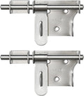 JQK Sliding Gate Latch 6 Inch, Thickening 304 Stainless Steel Barrel Bolt with Padlock Hole, Interior Door Latches Brushed Finish, 2 Pack