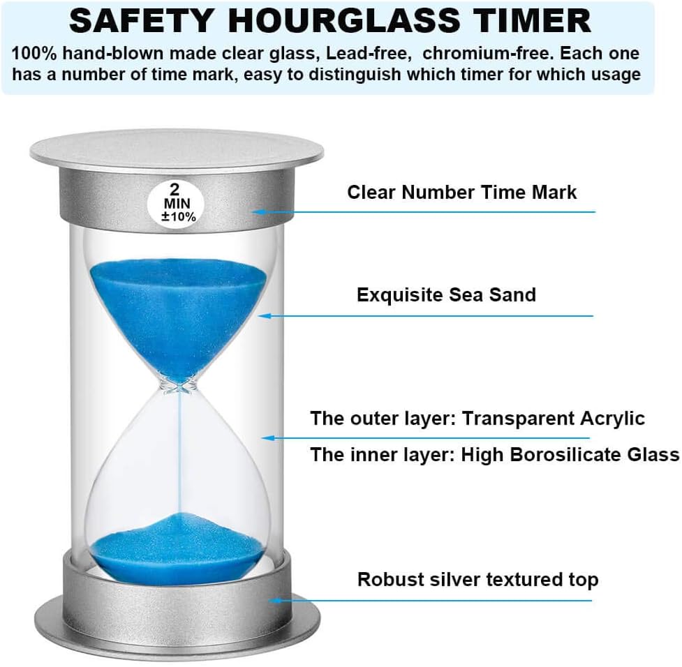 SuLiao 90 Second Sand Timer, Giant Plastic Unbreakable Hourglass Sand Clock for kids Games Classroom