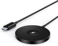 3-in-1 Magnetic Wireless Charging Pad with 15W Fast Charging for iPhone 17/16/15/14/13/12 Series, Apple Watch & AirPods, Compatible with MagSafe, for Bedside Desk Travel Home Office (Black)