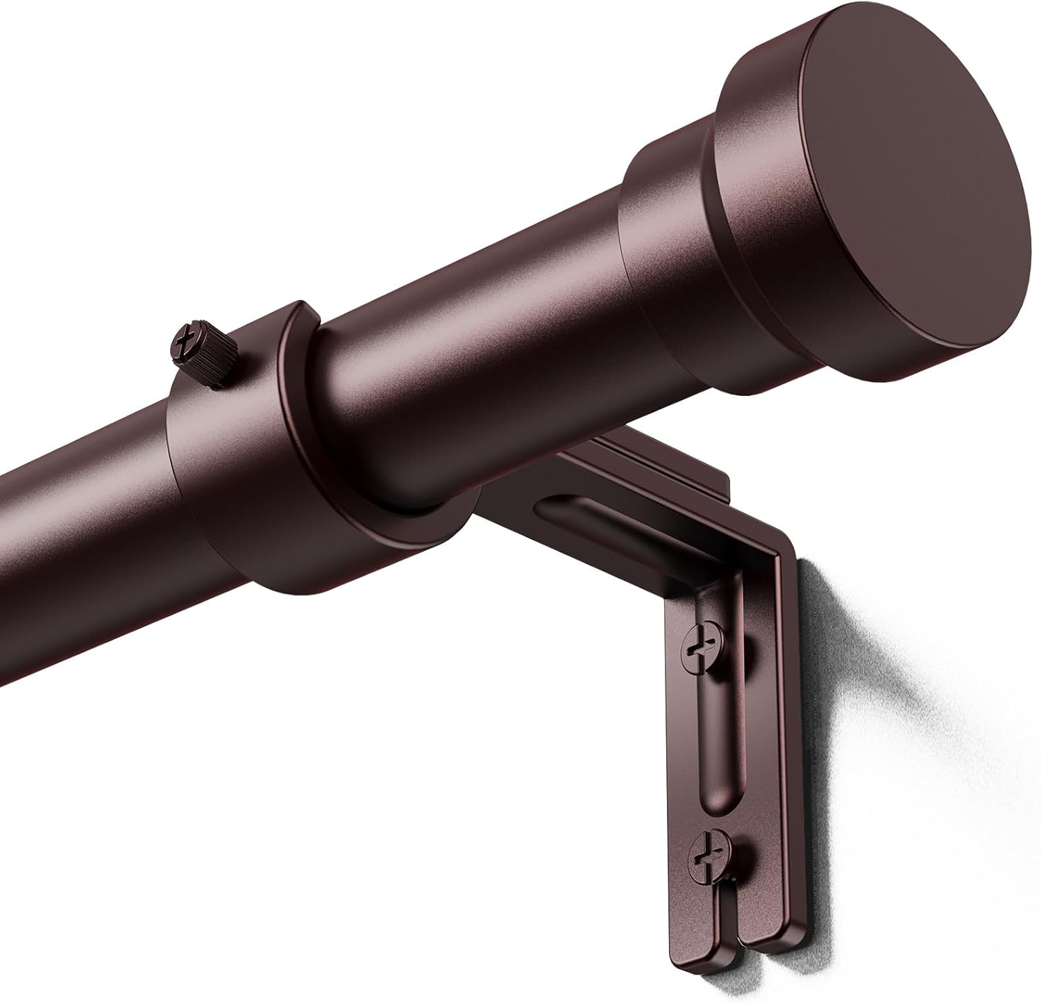 Yafex Curtain Rod 32-84 Inch, Heavy Duty 1 Inch Adjustable Curtain Rods for Windows, Antique Bronze Long Window Treatment Rods, Modern Design, Easy Installation