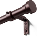 Yafex Curtain Rod 32-58 Inch, Heavy Duty 1 Inch Adjustable Curtain Rods for Windows, Antique Bronze Short Window Treatment Rods, Modern Design, Easy Installation
