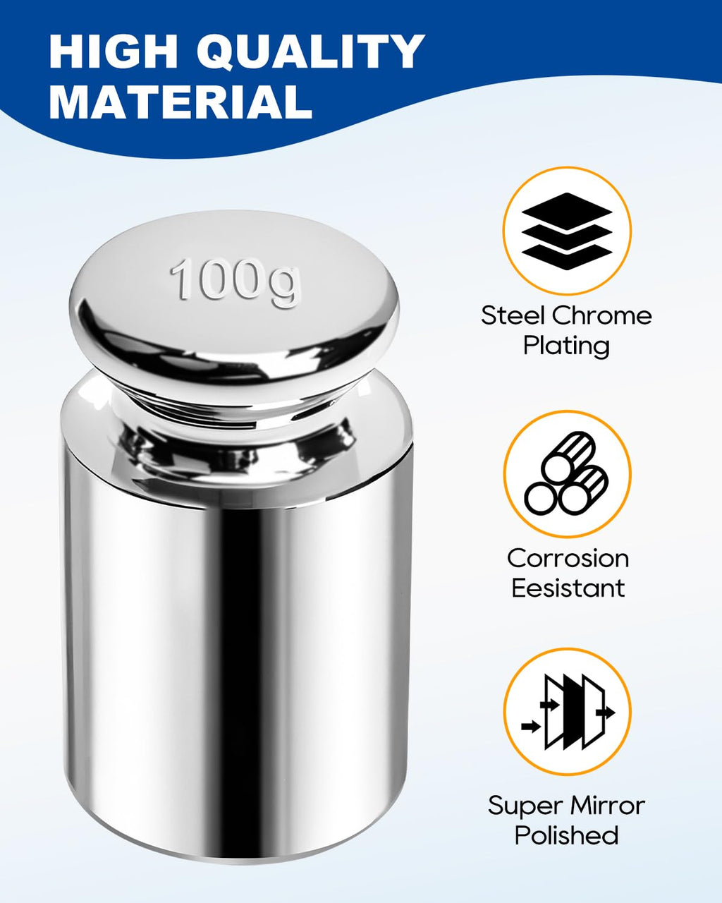 UCEC Calibration Weights for Digital Scale, 100g Gram Weights, Precision Stainless Steel Balance Scale Calibration Weight for Lab Educational Science