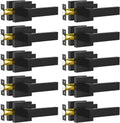 Passage Door Lever, 10 Pack Matte Black Interior Door Handles for Hallway and Closet, Heavy Duty Square Interior Keyless Door Handles Non-Locking Door Knobs for Right & Left Side Door