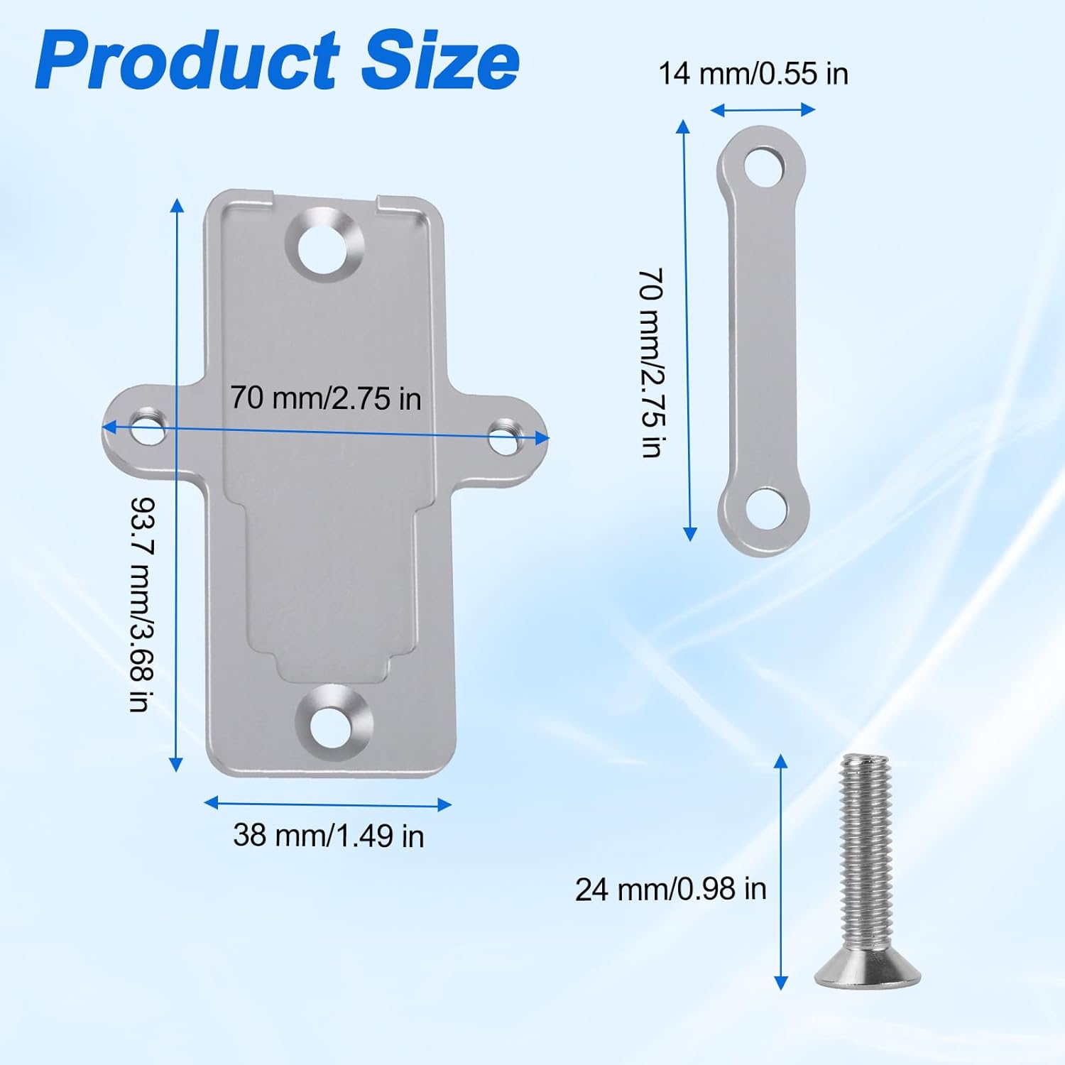Billet Flex Fuel Sensor Mount for GM Flex Fuel Sensor Bracket 13577429 57824279 E85 Sensors Aluminum Mount with Screws