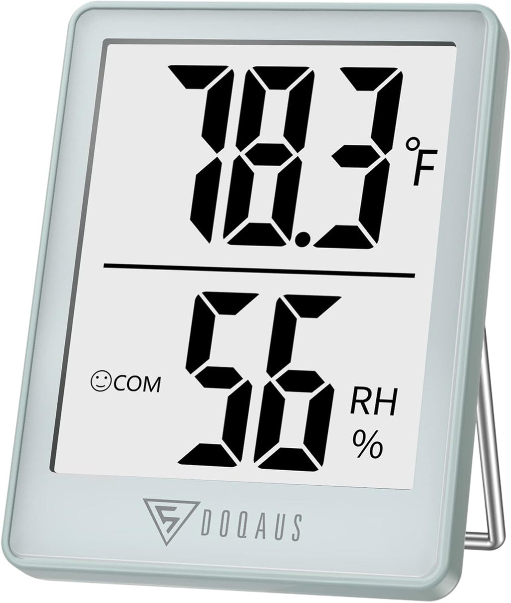 DOQAUS Digital Hygrometer Indoor Thermometer Humidity Gauge Room Thermometer with 5s Fast Refresh Accurate Temperature Humidity Monitor, Light Blue