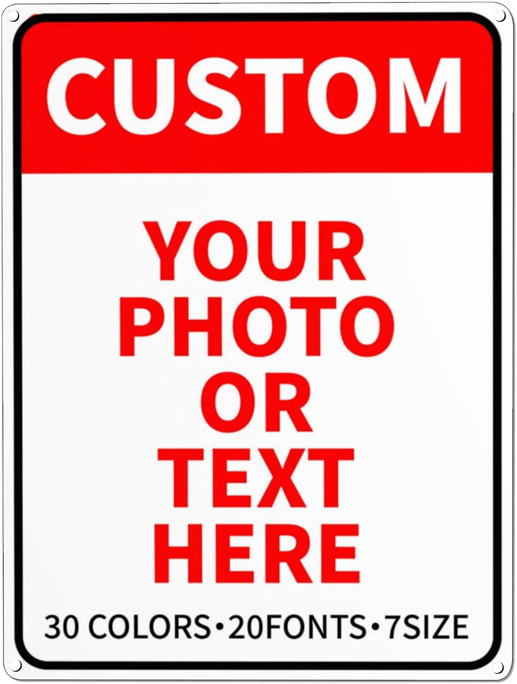 Bulk Custom Signs Outdoor Metal Sign Personalized Signs for Business, Office, Home, Road Signs, Garden Signs, Parking Signs, Decorative Signs, 8''x12''