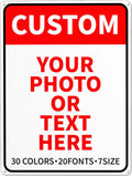 Bulk Custom Signs Outdoor Metal Sign Personalized Signs for Business, Office, Home, Road Signs, Garden Signs, Parking Signs, Decorative Signs, 12''x16''